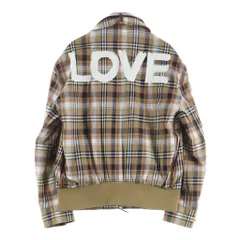 BURBERRY (バーバリー) VINTAGE CHECK ヴィンテージチェック LOVEペイント ジップアップジャケット ブルゾン ブラウン 8037313のサムネイル