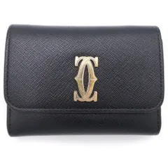 Cartier (カルティエ) C ドゥ カルティエ ミニ ウォレット ブラックのサムネイル