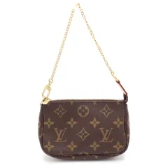 LOUIS VUITTON (ルイヴィトン) モノグラム ミニポシェット アクセソワール ミニハンドバッグ ポーチ ブラウン PVC M58009 ゴールド金具のサムネイル