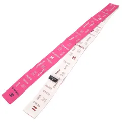 CHANEL (シャネル) COCO 19 LONG TWILLY SCARF ココマーク ロングツイリー シルクスカーフ ホワイト/ピンクのサムネイル