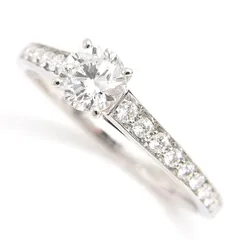 カルティエ 指輪 レディース 1895 ソリテール ダイヤ リング D0.37ct E-VVS2-GD 49号 実寸9号 プラチナ PT950 Cartier 中古のサムネイル