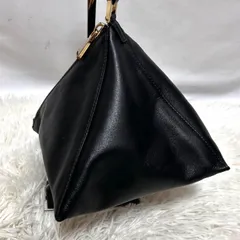 美品　jil sander トライアングルポーチ　ハンドバッグ　レザー　革　三角ポーチのサムネイル