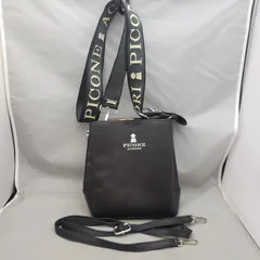 PICONE ACCESSORI ピッコーネ  レザーショルダーバッグ ブラック　牛革　u7538fのサムネイル