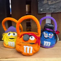 2004 GALERIE製 m&m's ハロウィン ぬいぐるみ ミニトートバッグ 3点セットのサムネイル