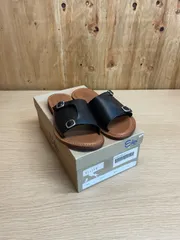 未使用展示品　EDER SHOES　ダブルモンクストラップ レザーフラットサンダル　ブラック　サイズ36　箱ありのサムネイル