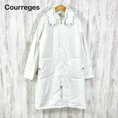 90s Courreges オールド クレージュ ダブルジップアップ ロングダウンジャケット ホワイトのサムネイル