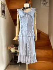 フリル デニム ONE PIECE ライトブルー anna sui アナスイ ツアーベルベットのサムネイル