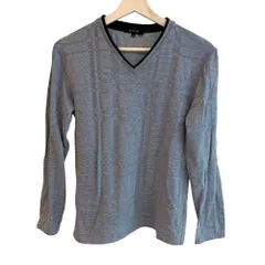 エムケーミッシェルクランオム MK MICHEL KLEIN HOMME シャツ  ボーダー カットソー Vネック 長袖 46  グレー /EH ■ECF006のサムネイル