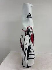 ★★送料無料【訳あり】adidas アディダス キャディバッグ 6分割 ホワイト×レッド ゴルフバッグ　#shi2のサムネイル