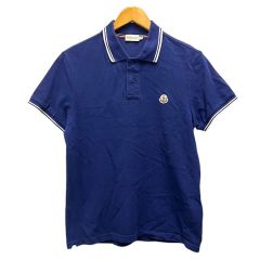 MONCLER ポロシャツ スリムフィット ネイビー Mサイズ - メルカリ