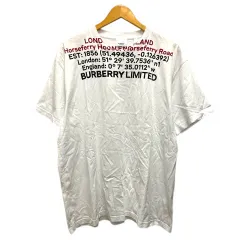 バーバリー ロンドン BURBERRY LONDON 8048323 Tシャツ クルーネック コットン プリント 半袖 M 白 ホワイトのサムネイル