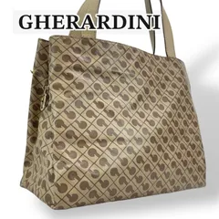 【美品】ゲラルディーニ トートバッグ ソフティ GHERARDINI ハンドバッグ ビジネスバッグ 肩掛け  モノグラム Gマニエラ 軽量 ブロンズ ゴールド ブラウン 茶系 レディース 通勤 通学 ブランド 高級 旅行のサムネイル
