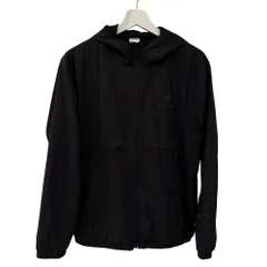 ルコックスポルティフ le coq sportif ウインドブレーカー ジップアップ フード付 ロゴ プリント メッシュ裏地 M JASPO 黒 ブラック /MZ ■ECF006のサムネイル