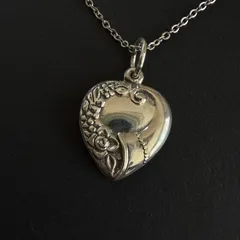 ② スウィートハートジュエリー　40s WW2　シルバー　勿忘草　花　渦巻きのサムネイル