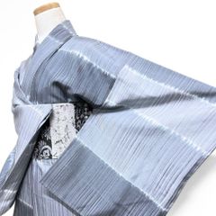 夏用 小紋 身丈160 ストライプ 縦縞 着物 072b - メルカリ