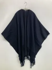 AZUL by MOUSSY アズールバイマウジー ポンチョ ブラック 無地 フリンジ フードなし レディースのサムネイル