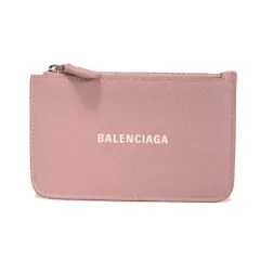 BALENCIAGA バレンシアガ キャッシュ コイン カードホルダー 現行 グレイン カーフ パステル ピンクベージュ フラグメントケース カードケース パスケース 小銭入れ 財布 新ロゴ パウダーピンク コインケース 637130 1IZI3 6990のサムネイル