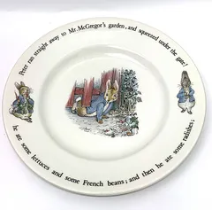 値下げ❗️☆未使用☆  WEDGWOOD ウエッジウッド ピーターラビット プレート  旧刻印 お皿 5枚セット  陶器皿 20センチのサムネイル