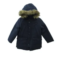 ギャップキッズ GAP KIDS ダウンジャケット S 紺 ネイビー ファーフード付き ミドル丈 /YS4 ■GY74 男の子のサムネイル