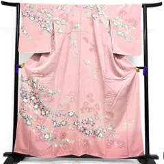 付け下げ 身丈155 作家もの 京加賀友禅 桜花 正絹 着物 033b p 2026年