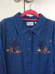 90s vintage D&G 短丈 デニムシャツ フェザー y2k ボヘミアン - メルカリ