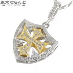 ローリーロドキン Loree Rodkin スモール クロス シールド ペンダント 01NTT2-904 ホワイトゴールドxイエローゴールド K18WG K18YG ダイヤモンド 0.27ct ネックレス メンズ 仕上済 101868734のサムネイル