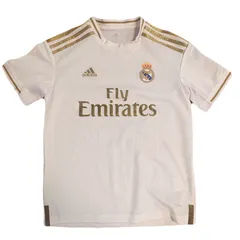 adidas アディダス　レアル・マドリード　fly emirates ユニフォーム　Mサイズ　サッカー　ホワイト　ゴールド　ジュニアのサムネイル