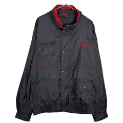 SnapOn スナップオン ナイロンジャケット 企業ロゴ ブラック(メンズ L)中古 古着 Y5026のサムネイル