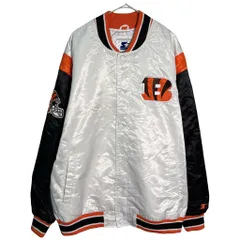 STARTER スターター NFL シンシナティ・ベンガルズ スタジアムジャケット 大きいサイズ ホワイト(メンズ XXL)中古 古着 Y5062のサムネイル