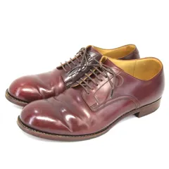 chausser ショセ 40 プレーントゥ クラシックライン 新喜皮革製コードバン C-793 外羽根 レザーソール 日本製 バーガンディ  35005716のサムネイル