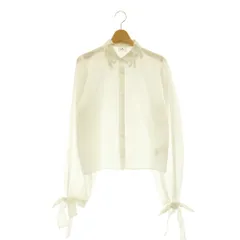 メリージェニー merry jenny 25AW 袖リボン シャツ ブラウス レース装飾 F 白 ホワイト /CX ■OSのサムネイル