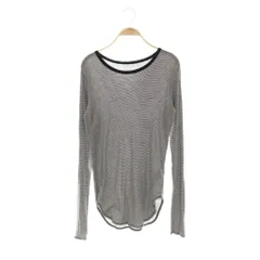 ジャーナルスタンダードレサージュ journal standard L'essage 26SS シアーフライスボーダーカットソー Tシャツ ロンT 黒 ブラック 白 ホワイト /CX ■OSのサムネイル