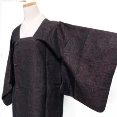 美品】着物 袷 更紗 花鳥 鳳凰 赤 黒 広衿 たとう紙付き - メルカリ