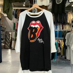 ローリングストーンズ 復刻 81-82 ワールドツアー ラグラン Tシャツ