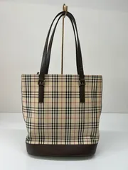 【中古品】 BURBERRY バーバリー NOVA CHECK CANVAS TOTE BAG ノバチェック キャンバス トートバッグ カバン 【178-260704-kk-03-hon】のサムネイル