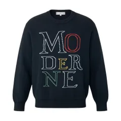 61g4 Christian Dior SPORTS クリスチャンディオール クルーネック ニットセーター ロングスリーブ サイズL ブラック コットン100％o07tのサムネイル