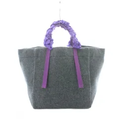 ラドロー LUDLOW フリル トートバッグ ハンドバッグ グレー 紫 パープル フェルト /RI ■OSのサムネイル