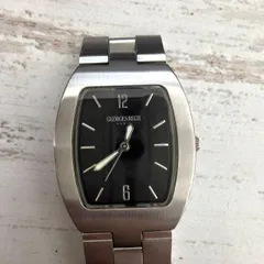 動作未確認　GEORGES RECH ジョルジュ レッシュ　クォーツ腕時計　黒文字盤　GR-5005　スタイリッシュのサムネイル