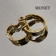 Monet モネ ヴィンテージ イヤリング コンビカラー フープ 刻印のサムネイル