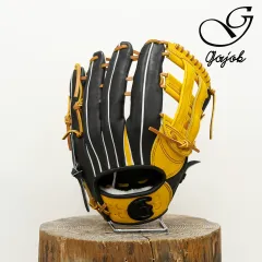 限定出品 家族ベースボール 同月 外野グローブ (ブラック イエロー)のサムネイル