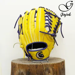 限定販売 家族ベースボール 同月 外野グローブ (イェロー PURPLE)のサムネイル