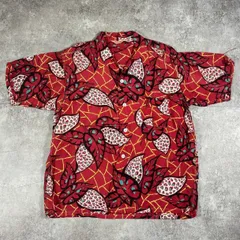 PILGRIM ピルグリム 50's ハワイアンシャツ 15 M アロハシャツ 半袖シャツ レッド vintage ヴィンテージ メンズのサムネイル