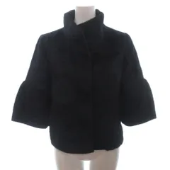 ボールジー BALLSEY トゥモローランド ジャケット ブレザー 七分袖 シャギー ウール 黒 ブラック 38のサムネイル