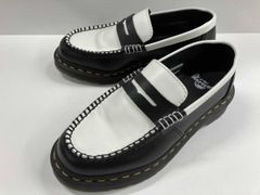 超美品 Dr. Martens PENTON ブラック/ホワイト ローファー - メルカリ