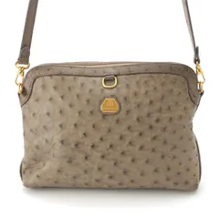 モラビト オーストリッチ 2WAY ショルダー クラッチバッグ カーキ【中古】のサムネイル