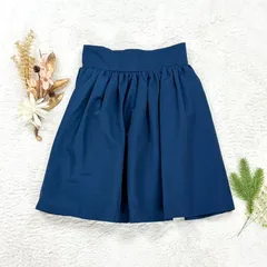 新品 未使用 日本製 To b. by agnes b. 定価16,000円 トゥービー バイ アニエスベー スカート フレア ウエストギャザー タグ付き ブルーのサムネイル