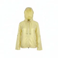 37d14 HERNO ヘルノ イリディセント Aラインジャケット  フーデット シアーパーカー ダブルジップ イタリア製 GI000236D サイズ42 パステルイエロー レディース 女性用u02tのサムネイル