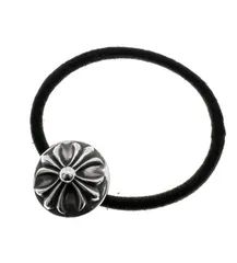 クロムハーツ CHROME HEARTS 【 HAIRBAND 】 クロスボール ボタン ヘアゴム シルバー コンチョ ブレスレット 51383のサムネイル