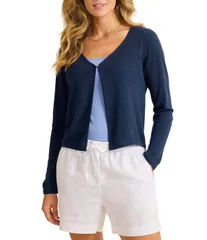 トッミーバハマ レディース アウター ニット・セーター Vネック カーディガン リネン Tommy Bahamadelinen Blend VNeck Long Sleeve Button Frontのサムネイル