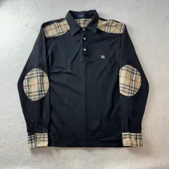 95 BURBERRY バーバリー 麻 ロゴ ノヴァチェック コマンド PK ロングスリーブ Tシャツのサムネイル
